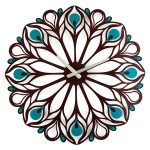 Настінний годинник Glozis Peacock Feather (Перо павича)