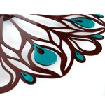 Настінний годинник Glozis Peacock Feather (Перо павича)