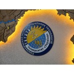 Дерев'яний логотип на стіну для Університету "Україна"