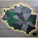 Дерев’яна карта Радехівської територіальної громади з підсвіткою