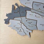 Дерев'яна карта Зимнівської територіальної громади на акрилі з підсвіткою, колір Модерн