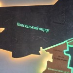 Дерев'яна мапа ОТГ Калинівка на акрилі з підсвічуванням, колір Кантрі