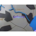 Індивідуальна дерев'яна мапа ОТГ Бобриця з підсвічуванням