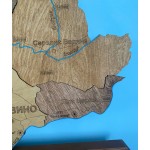 Дерев'яна мапа територіальної громади Солотвино Закарпатської області