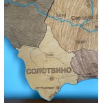 Дерев'яна мапа територіальної громади Солотвино Закарпатської області