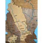 Дерев'яна мапа Тячівського району Закарпатської області