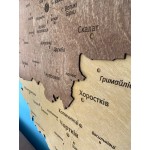 Дерев'яна мапа Тернопільської області, колір Браунс