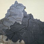 Мапа Закарпатської області з дерева, колір Модерн