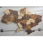 Деталізована карта України з підсвічуванням річок, колір Брауні