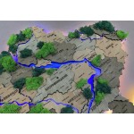 Багатошарова мапа України з дерева та стабілізованого моху, колір Хакі