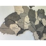 Деталізована карта України з підсвічуванням річок, колір Модерн