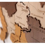 Карта України з підсвіткою річок, колір Золотий