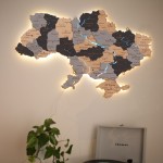 Багатошарова карта України з підсвічуванням річок, колір Лофт