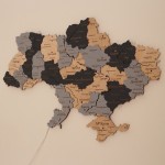 Багатошарова карта України з підсвічуванням річок, колір Лофт