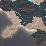 Дерев'яна карта України з підсвіткою річок, колір Смарагд