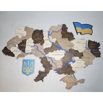 Дерев'яний настінний герб (тризуб) України
